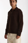 Polo in lana boucle’ marrone uomo Diana studio - 1