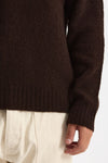 Polo in lana boucle’ marrone uomo Diana studio - 6