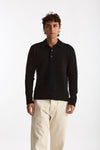 Polo in lana boucle’ nero uomo Diana studio - 2