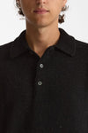 Polo in lana boucle’ nero uomo Diana studio - 5