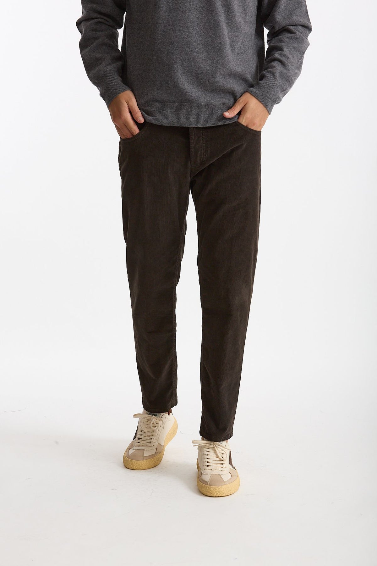Jeans BRIGHTON in velluto marrone uomo Dondup - 1