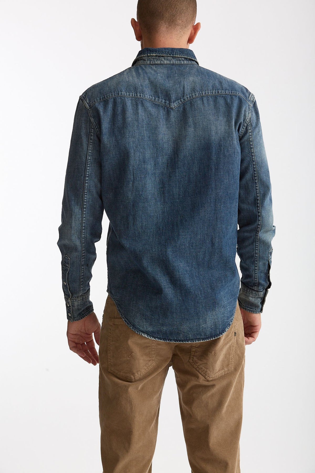 Camicia manica lunga in denim medio uomo Dondup - 4