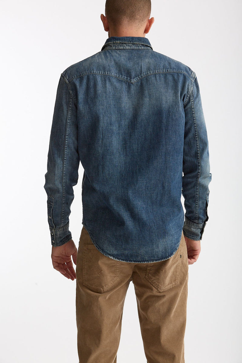 Camicia manica lunga in denim medio uomo Dondup - 4