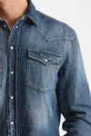 Camicia manica lunga in denim medio uomo Dondup - 2