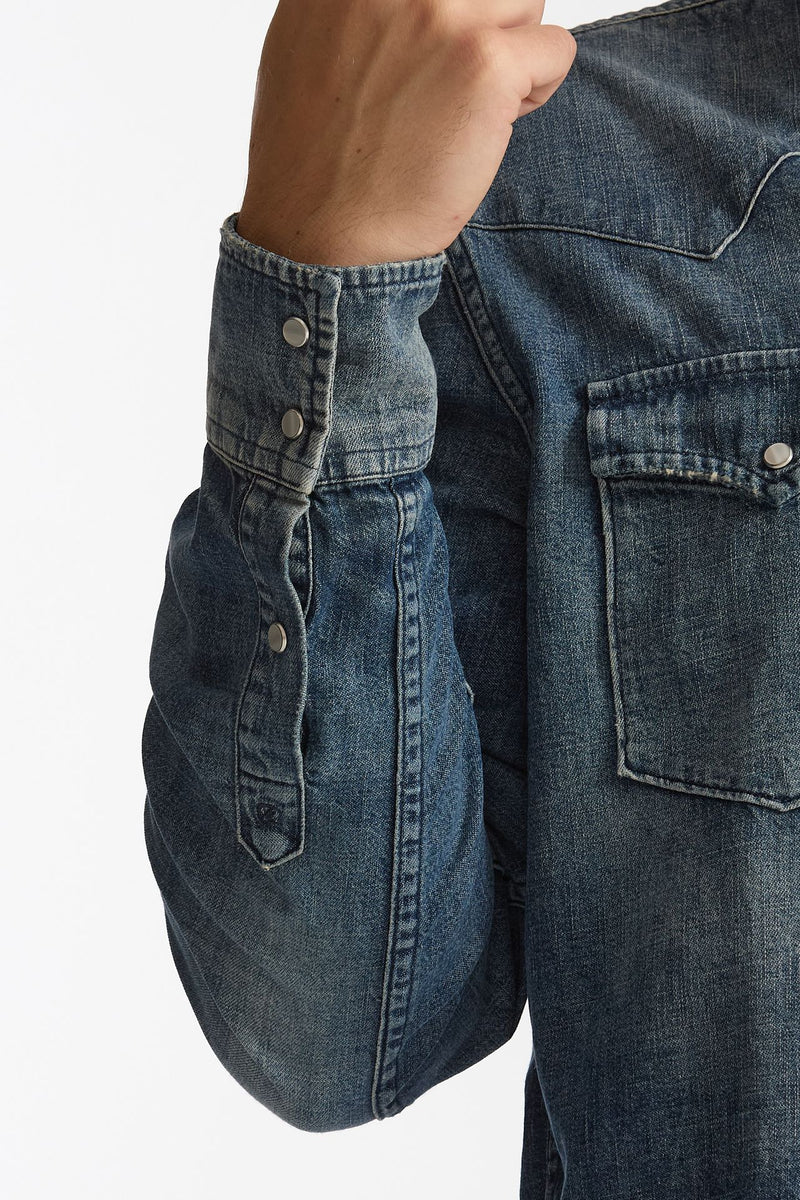 Camicia manica lunga in denim medio uomo Dondup - 6