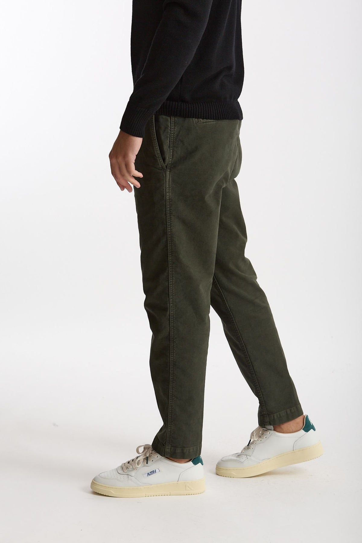 Pantalone in cotone lavato stretch ZYAN verdone uomo Dondup - 2