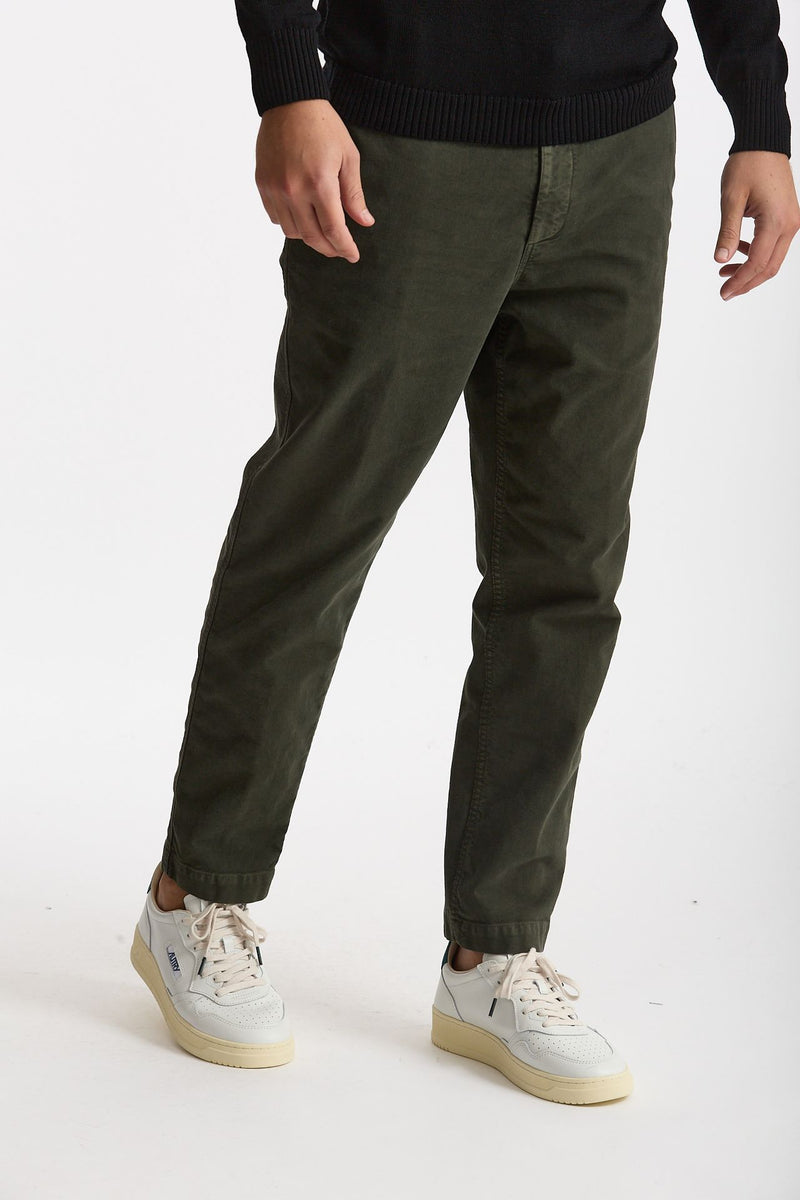 Pantalone in cotone lavato stretch ZYAN verdone uomo Dondup - 4
