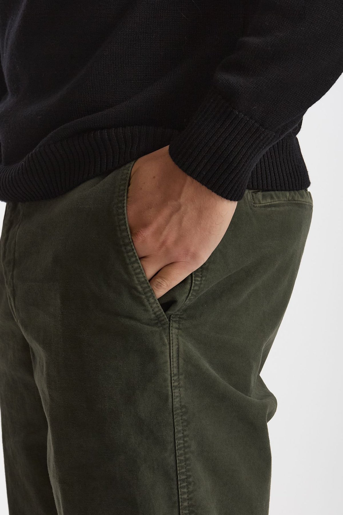 Pantalone in cotone lavato stretch ZYAN verdone uomo Dondup - 6