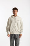 Felpa Full zip in cotone grigio chiaro uomo Drôle de monsieur - 1