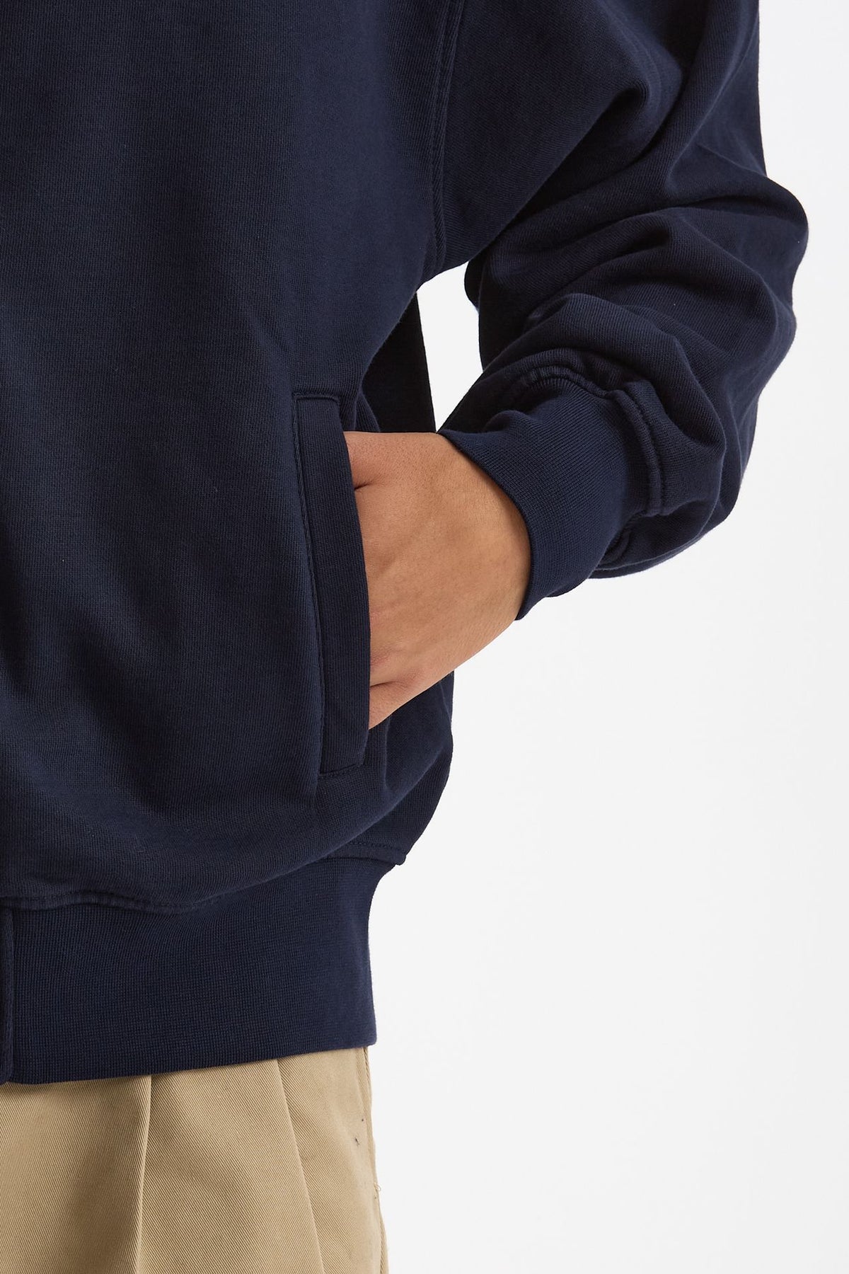 Felpa Full zip in cotone blu uomo Drôle de monsieur - 6