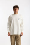 T-shirt girocollo in cotone bianco uomo Drôle de monsieur - 3