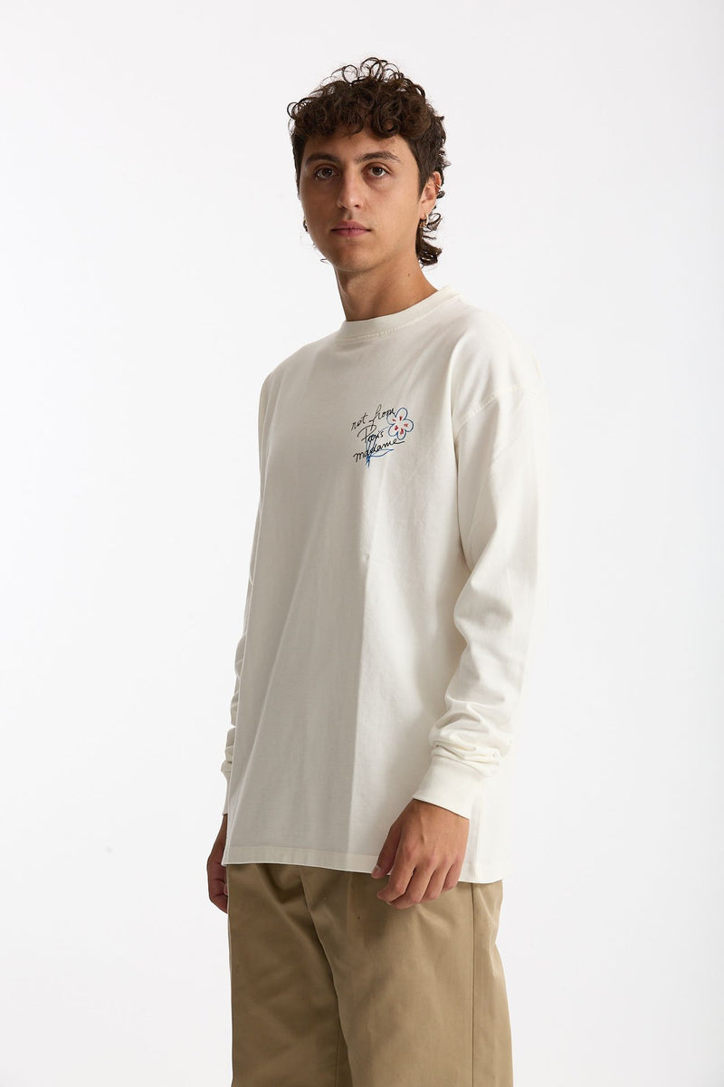 T-shirt girocollo in cotone bianco uomo Drôle de monsieur - 2