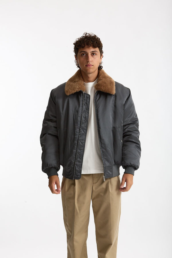 Bomber foderato grigio uomo Drôle de monsieur