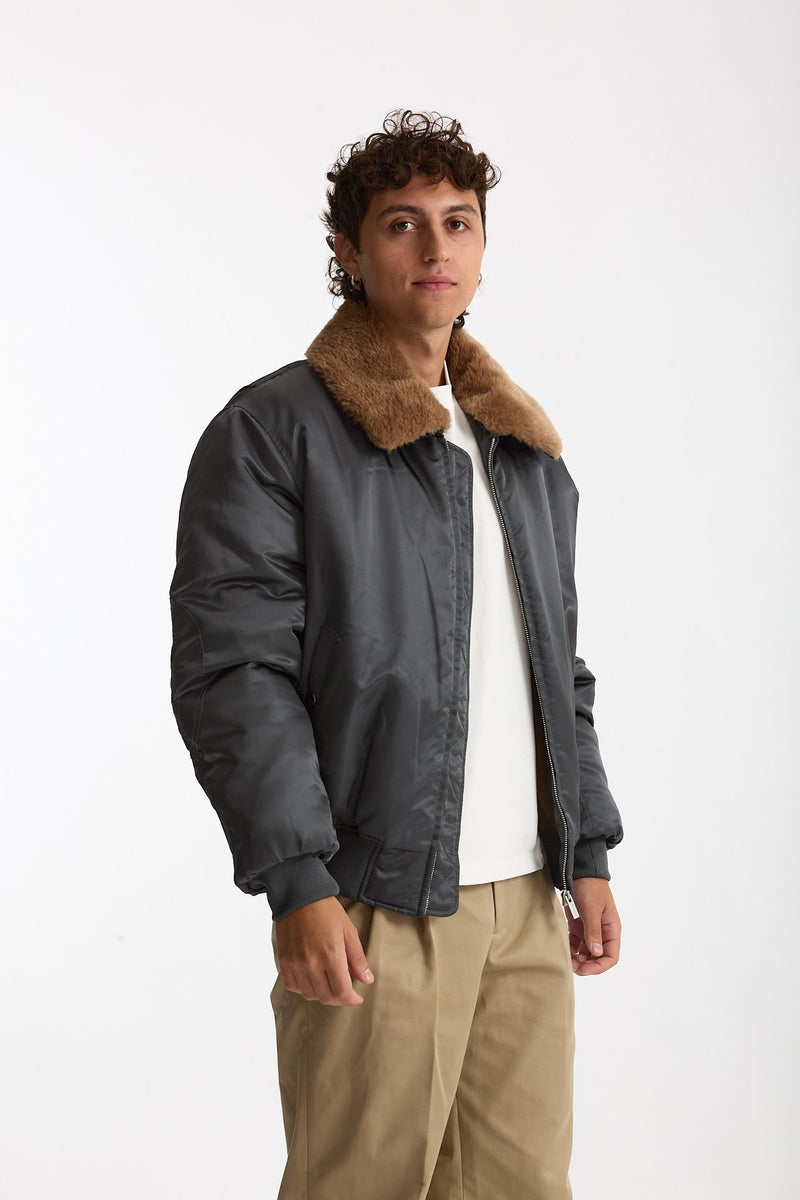 Bomber foderato grigio uomo Drôle de monsieur - 4