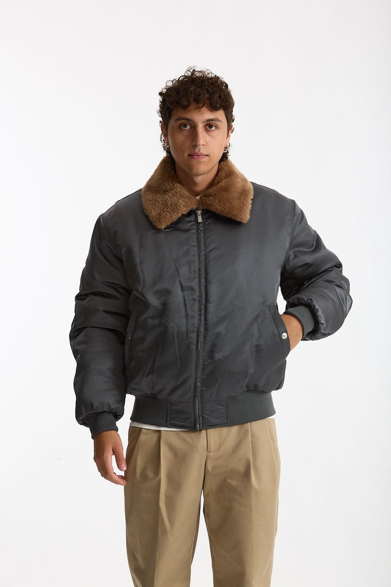 Bomber foderato grigio uomo Drôle de monsieur - 3