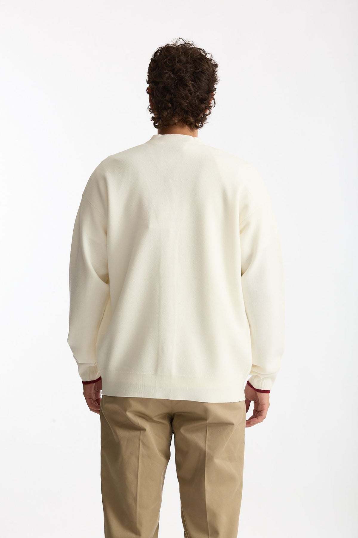 Cardigan in Lana merinos panna uomo Drôle de monsieur - 3