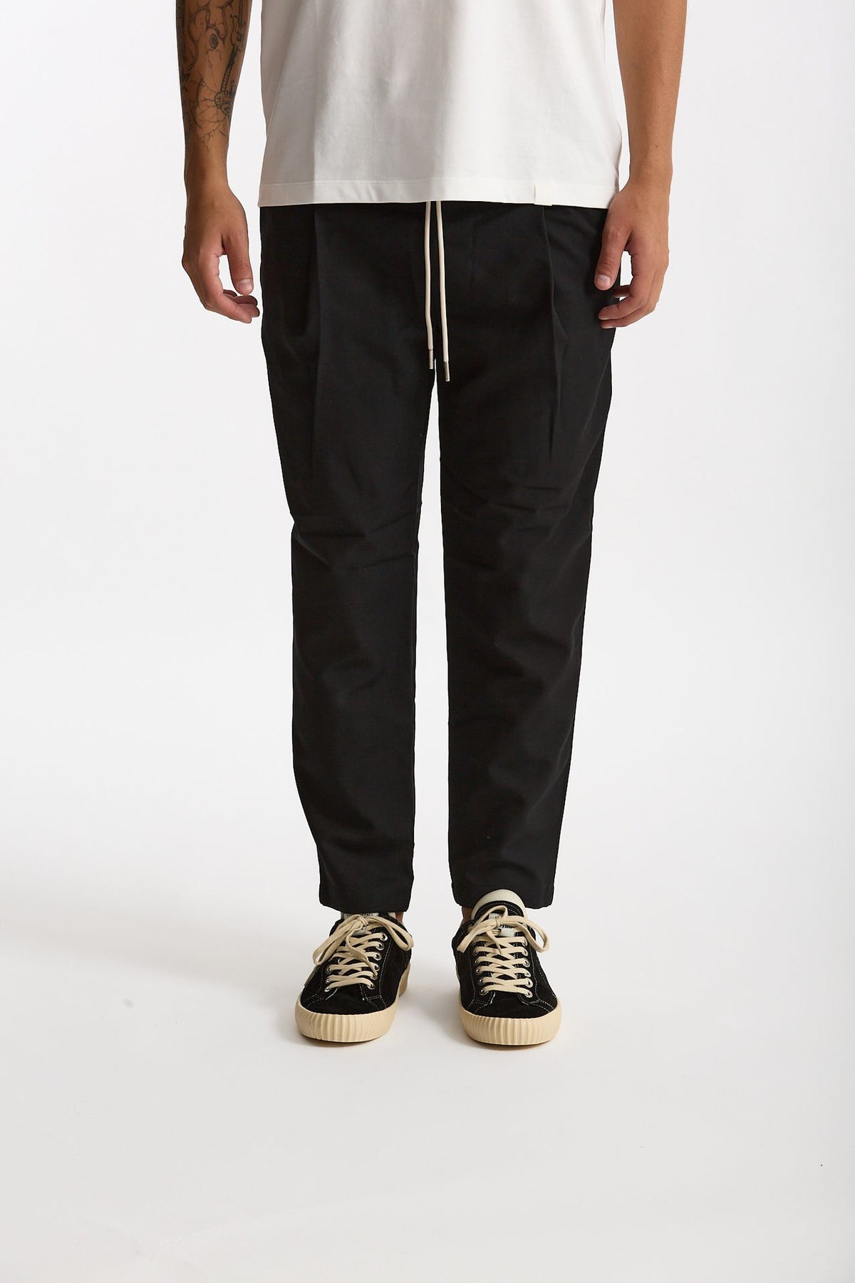 Pantalone in misto cotone nero uomo Drôle de monsieur - 1