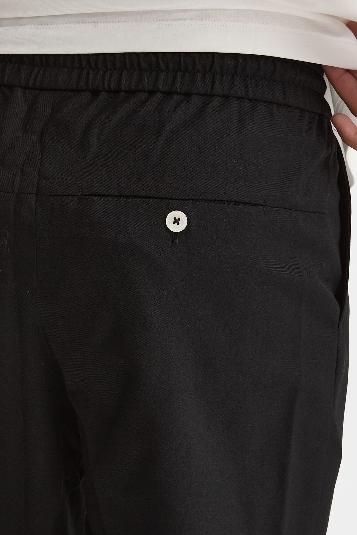 Pantalone in misto cotone nero uomo Drôle de monsieur - 7