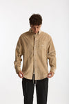 Camicia in velluto beige uomo Drôle de monsieur - 6