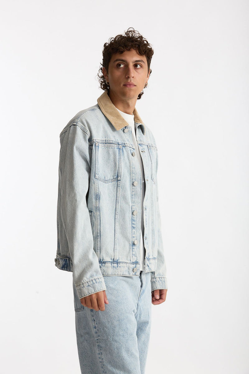 Giubbino denim Lavaggio chiaro uomo Drôle de monsieur - 4