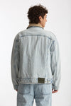 Giubbino denim Lavaggio chiaro uomo Drôle de monsieur - 5