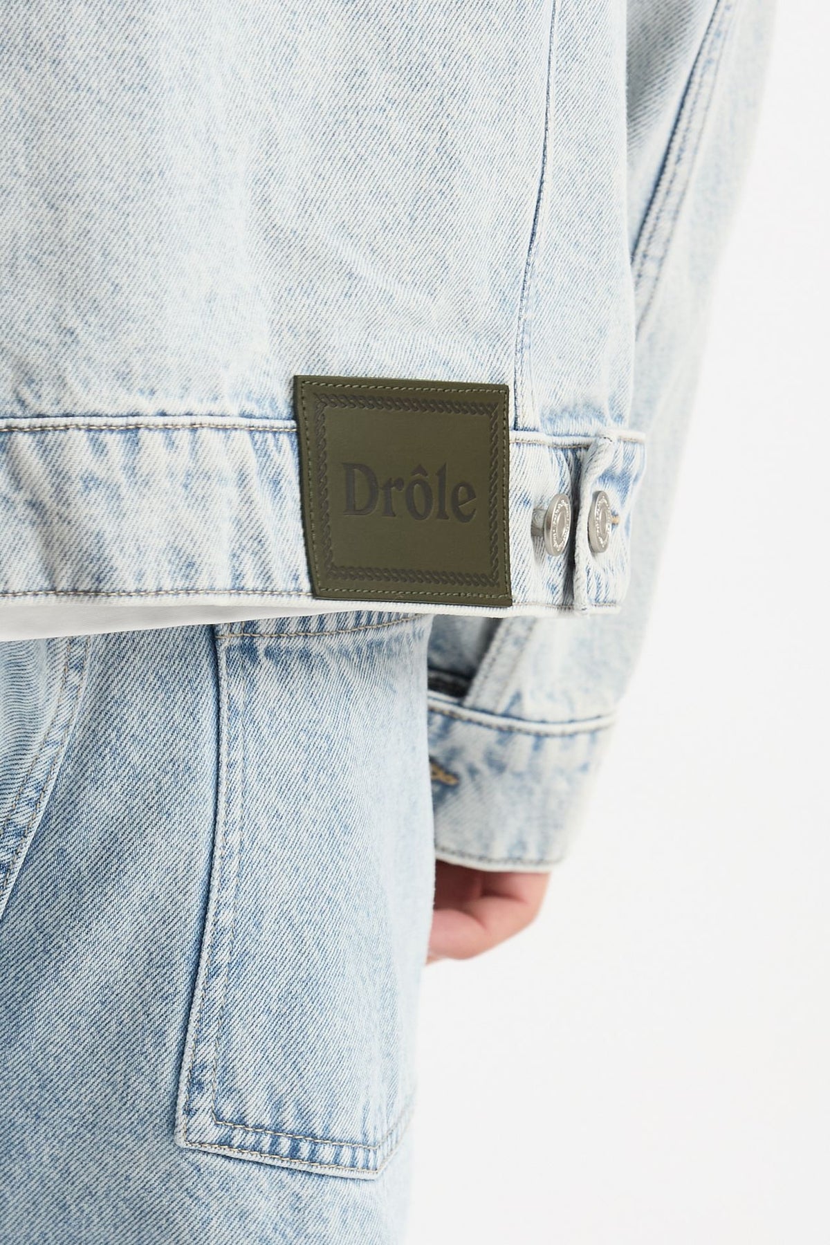 Giubbino denim Lavaggio chiaro uomo Drôle de monsieur - 6