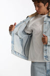 Giubbino denim Lavaggio chiaro uomo Drôle de monsieur - 8