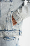 Giubbino denim Lavaggio chiaro uomo Drôle de monsieur - 10