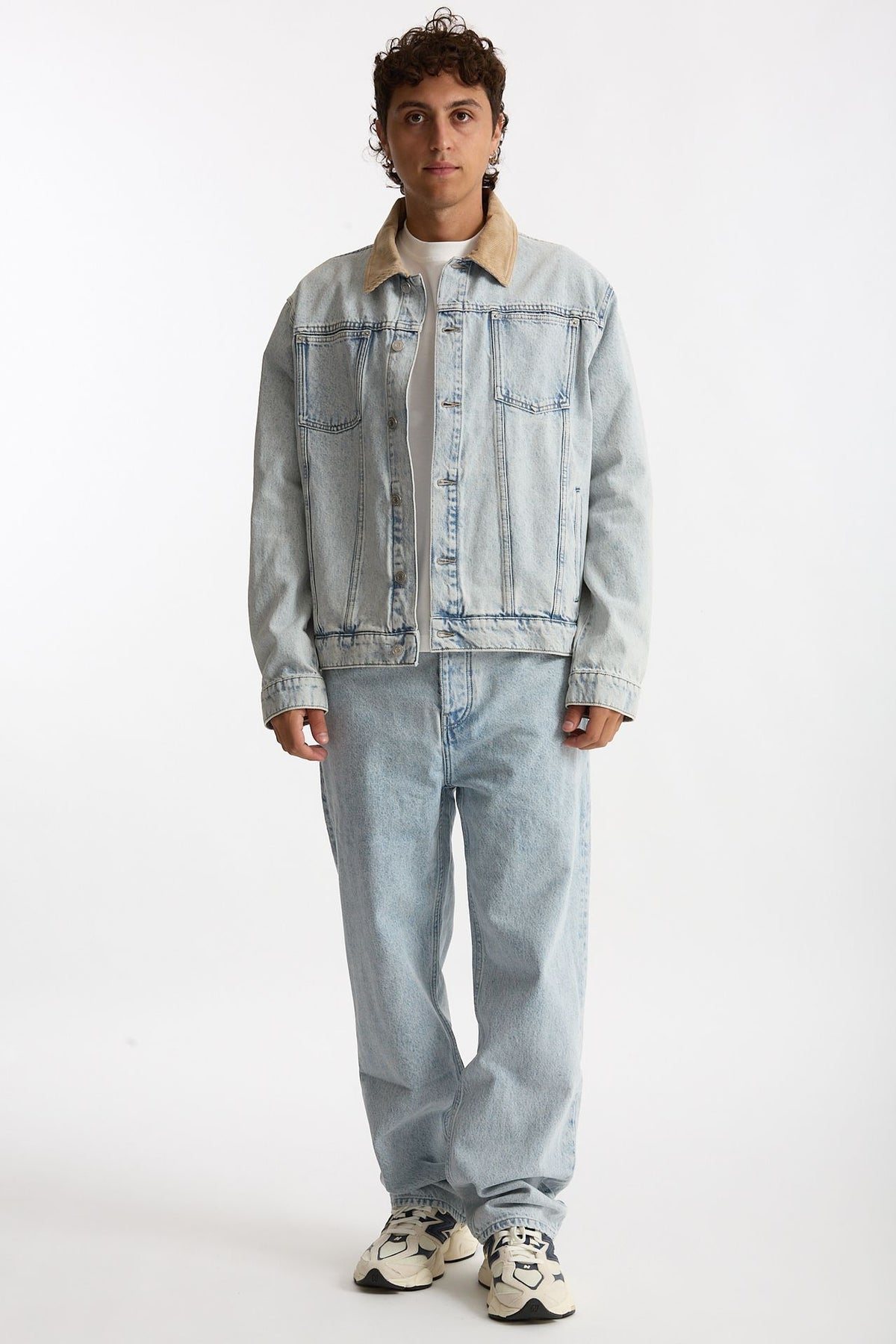 Giubbino denim Lavaggio chiaro uomo Drôle de monsieur - 3