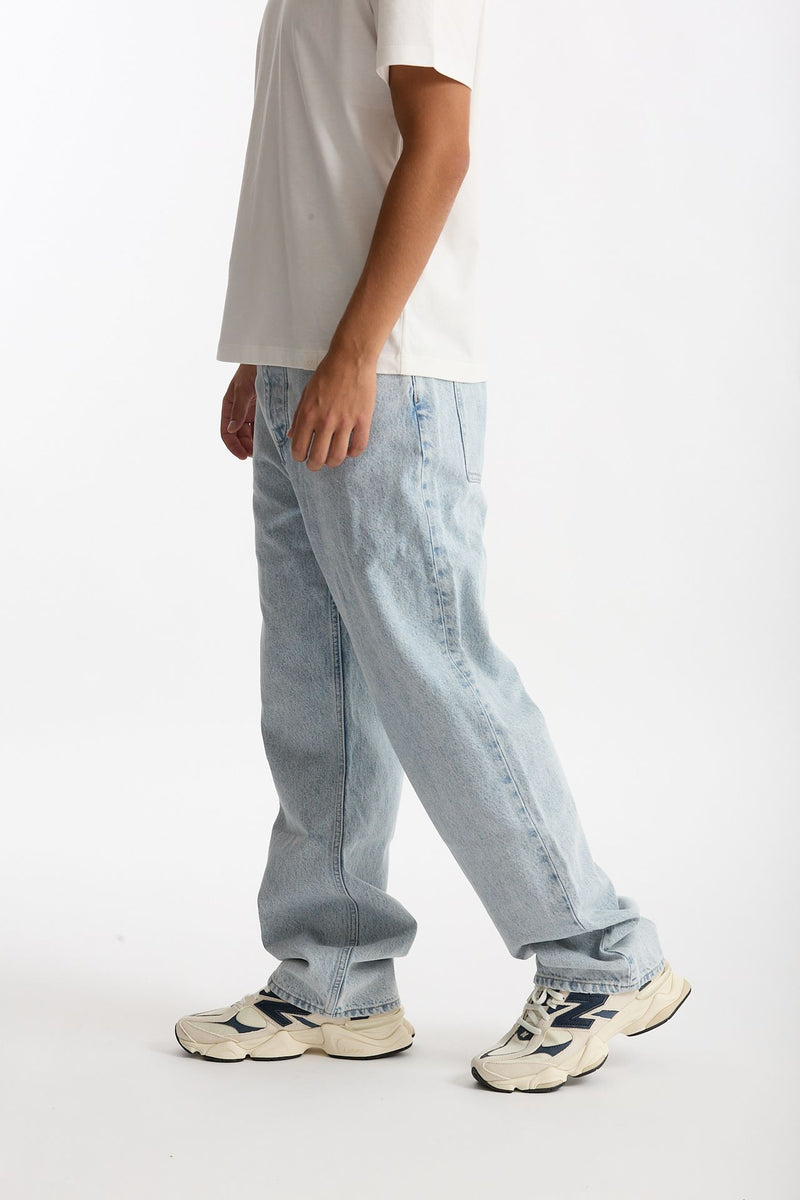 Jeans ampio lavaggio chiaro uomo Drôle de monsieur - 1