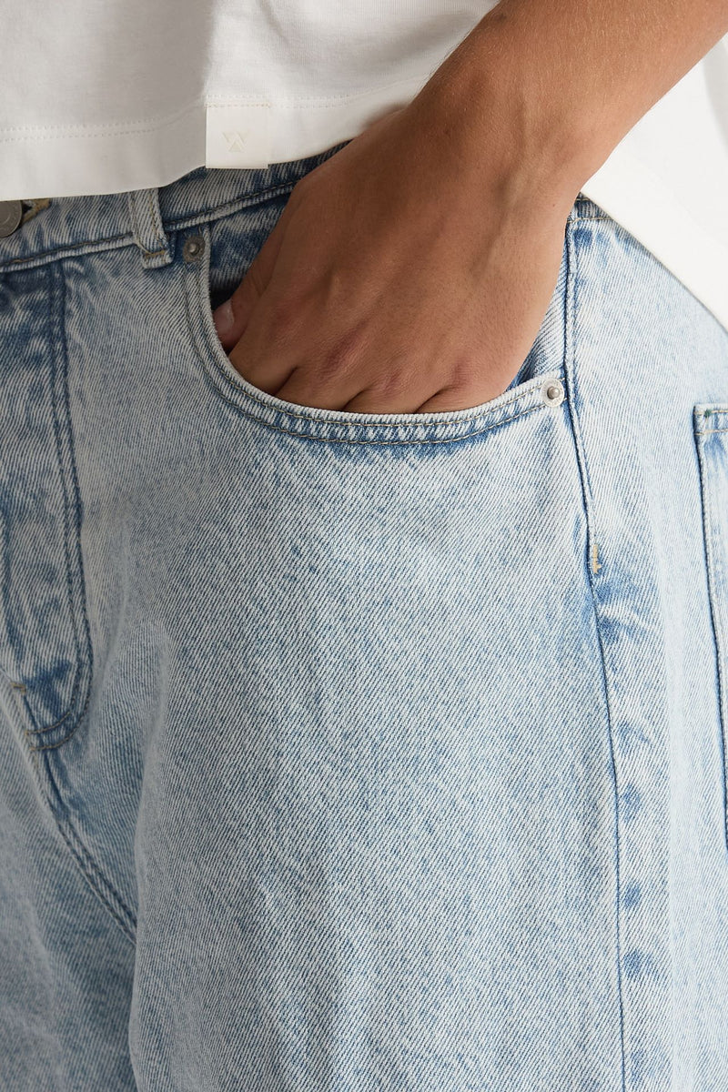 Jeans ampio lavaggio chiaro uomo Drôle de monsieur - 5