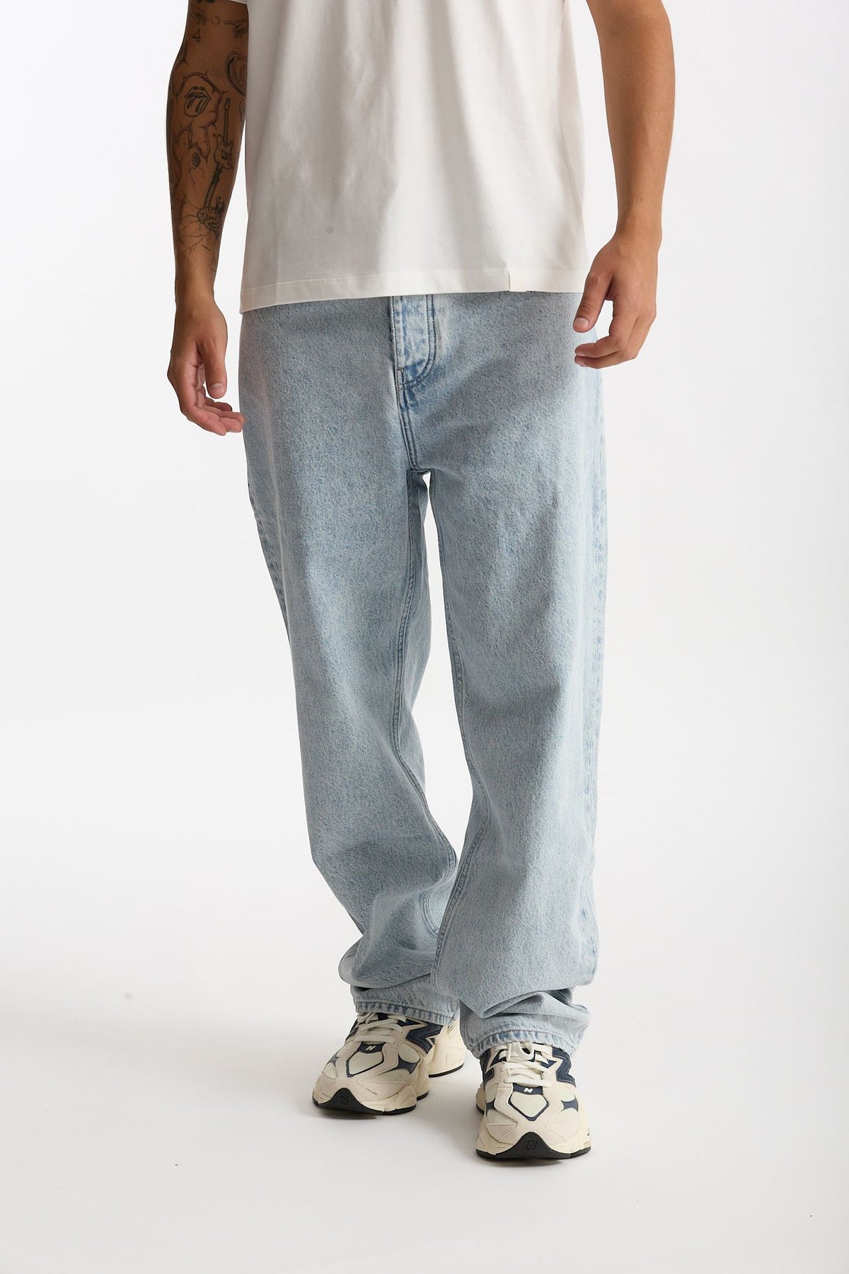 Jeans ampio lavaggio chiaro uomo Drôle de monsieur - 2