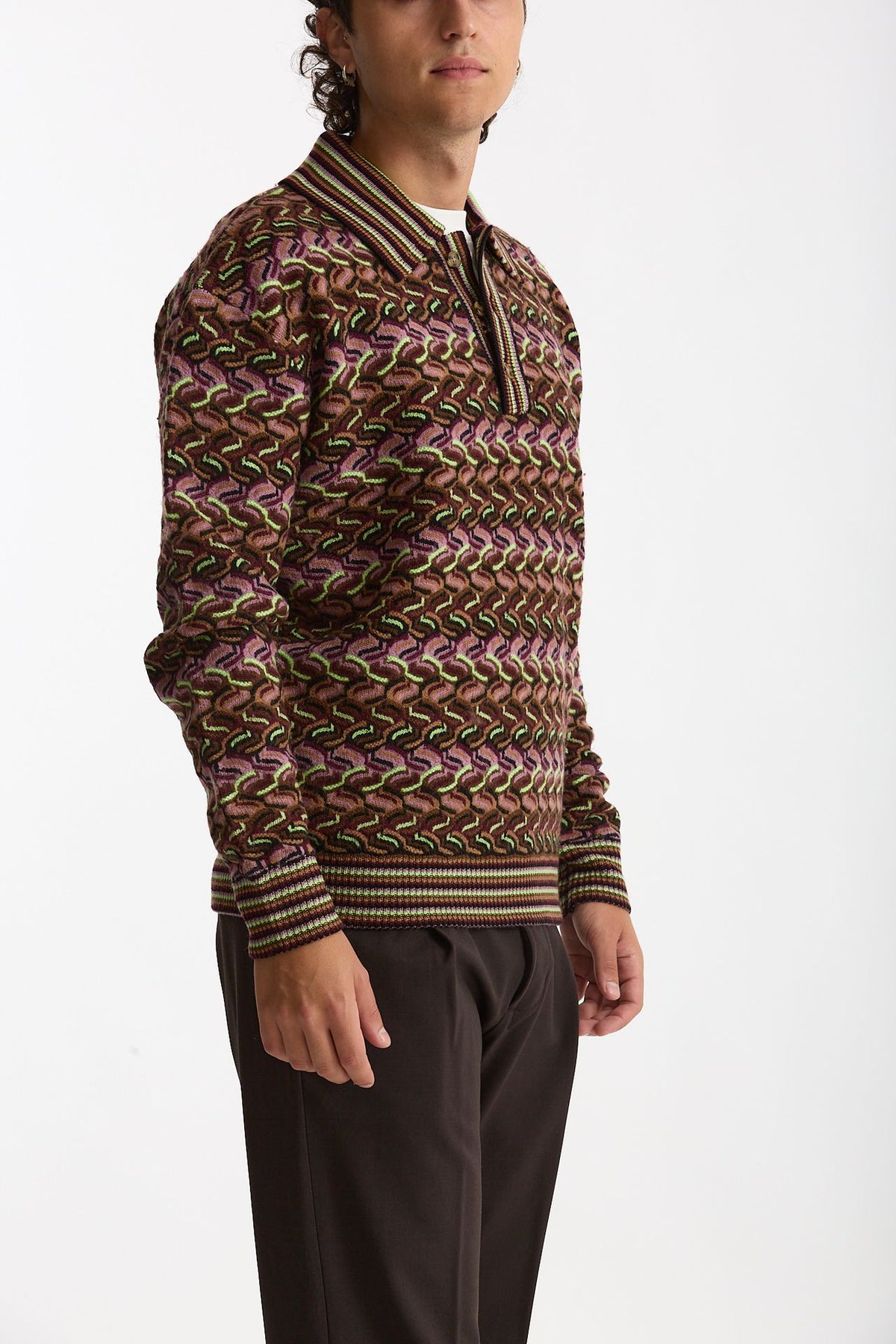 Maglia polo fantasia multicolor uomo Drôle de monsieur - 4