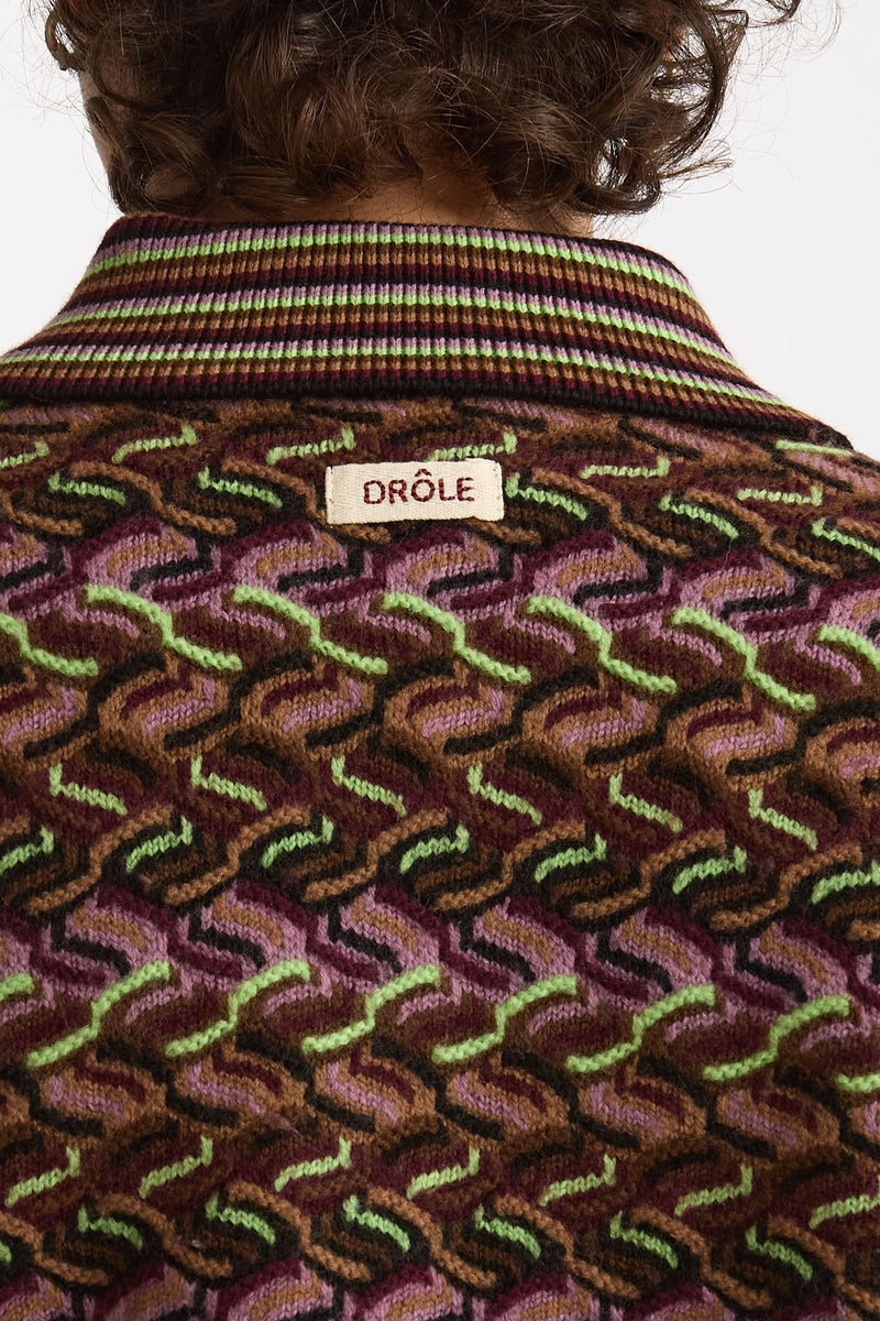Maglia polo fantasia multicolor uomo Drôle de monsieur - 6