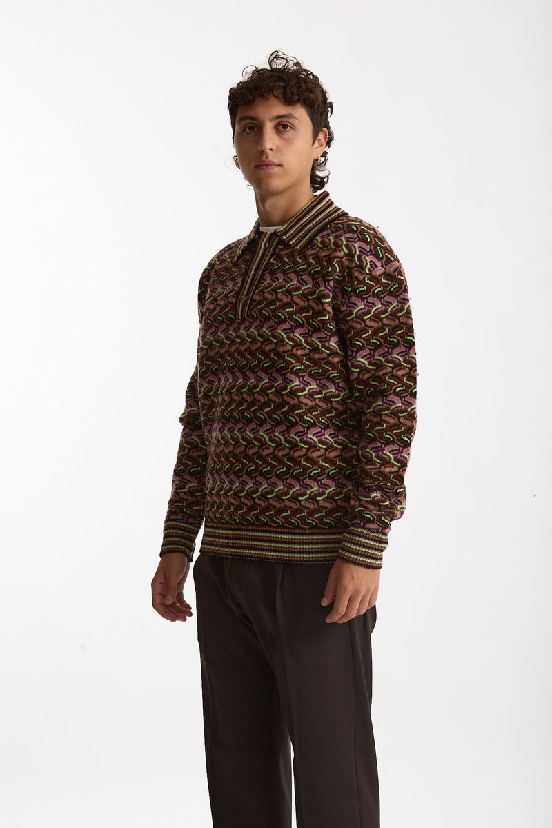 Maglia polo fantasia multicolor uomo Drôle de monsieur - 1