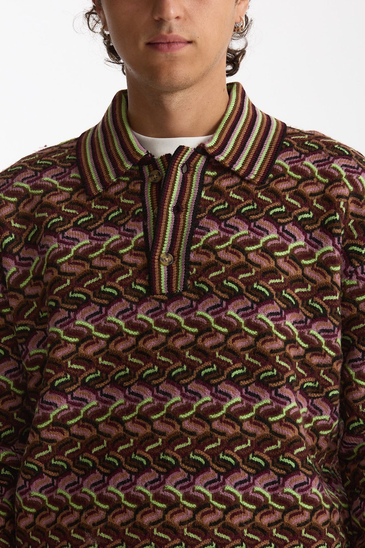 Maglia polo fantasia multicolor uomo Drôle de monsieur - 7