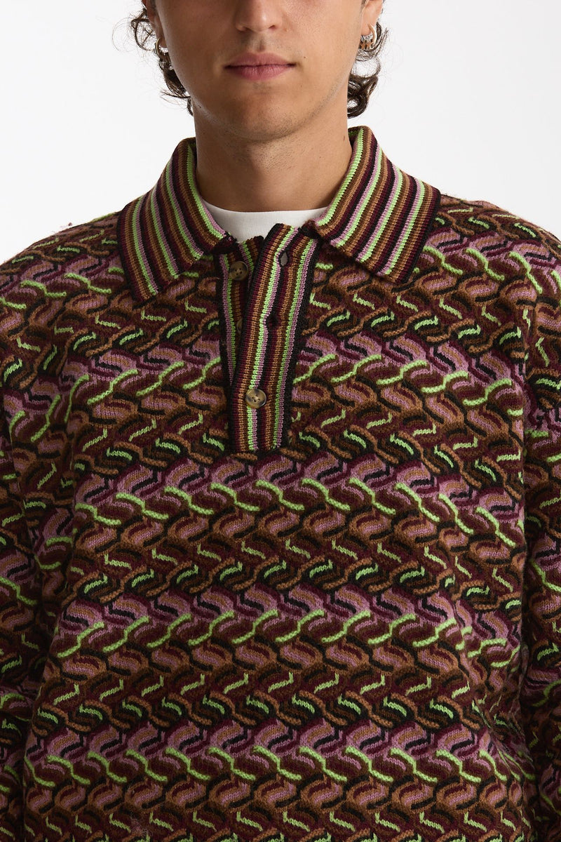 Maglia polo fantasia multicolor uomo Drôle de monsieur - 7