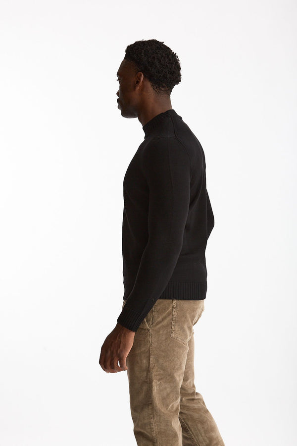 Maglia lupetto in lana nero uomo Drumohr