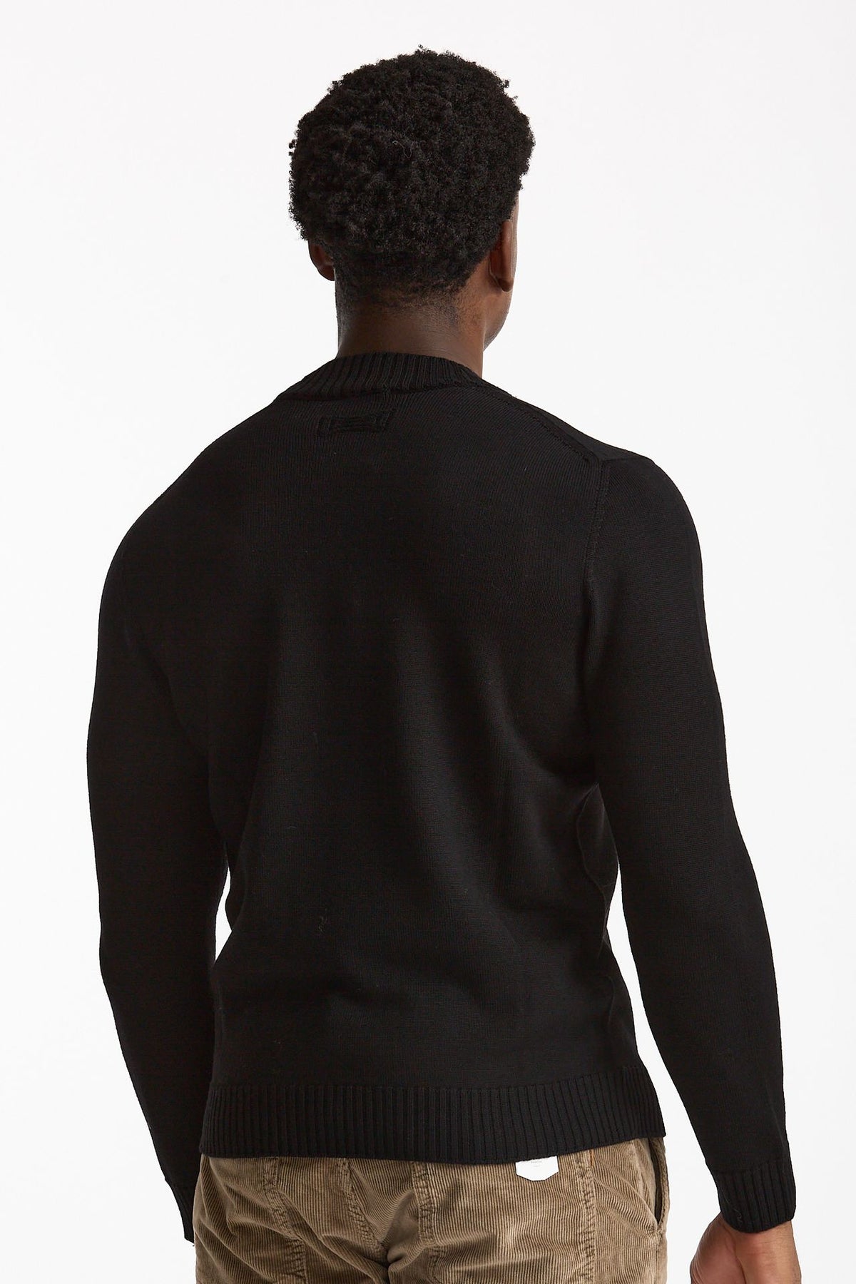 Maglia lupetto in lana nero uomo Drumohr - 3