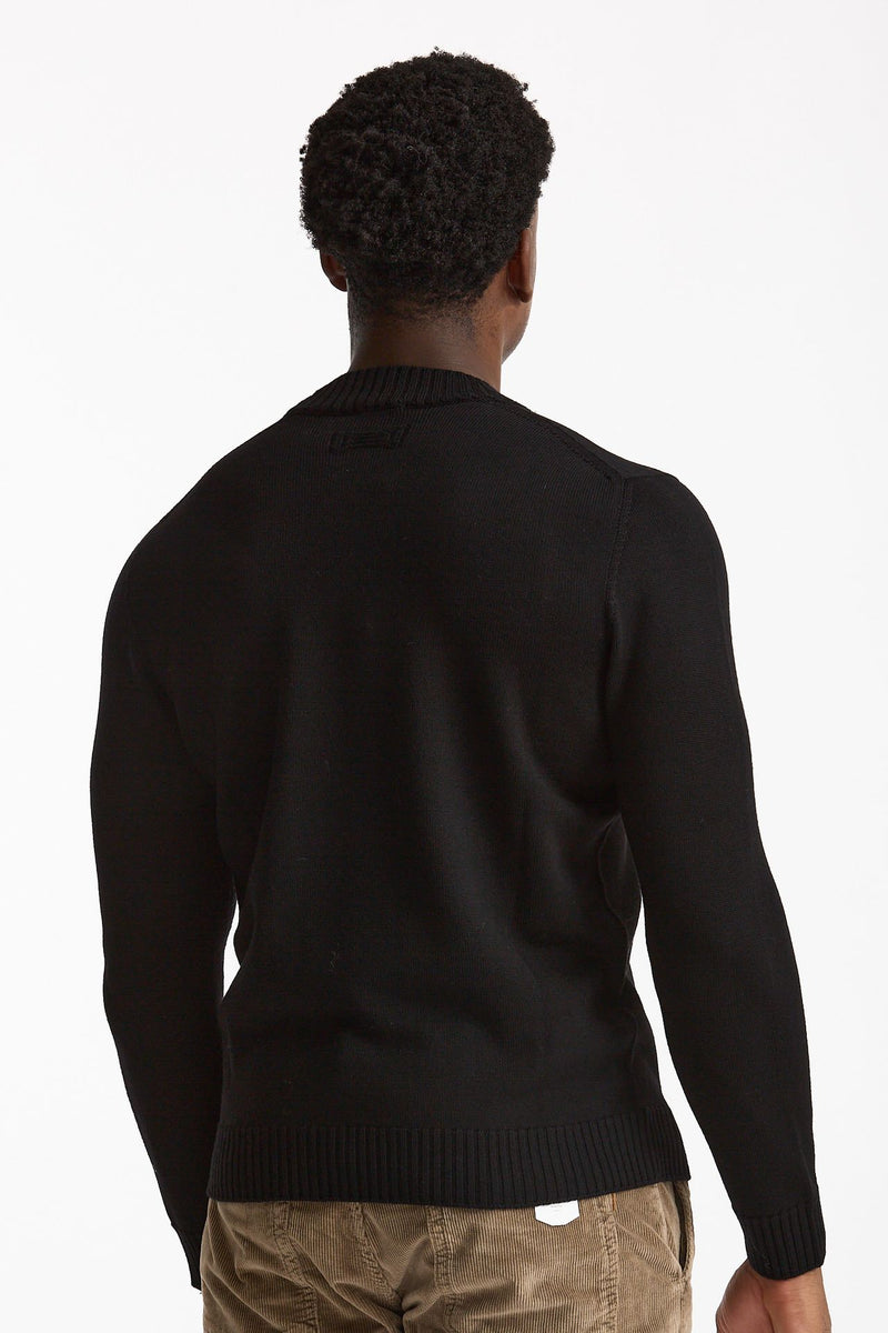 Maglia lupetto in lana nero uomo Drumohr - 3