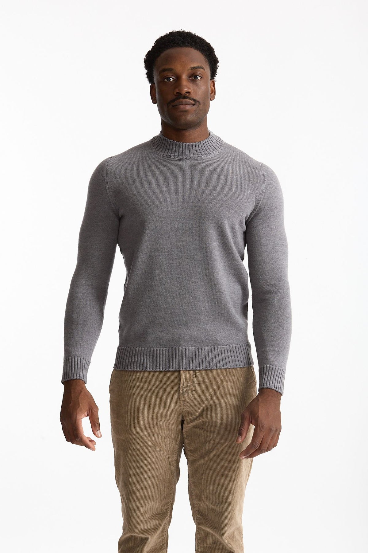 Maglia lupetto in lana grigio uomo Drumohr - 1