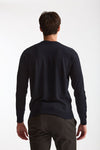Maglia in lana rasata MODERN blu uomo Drumohr - 3