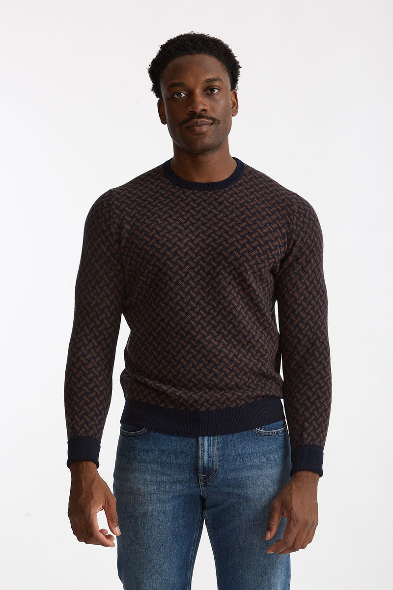 Maglia girocollo in cashmere Fantasia uomo Drumohr - 1