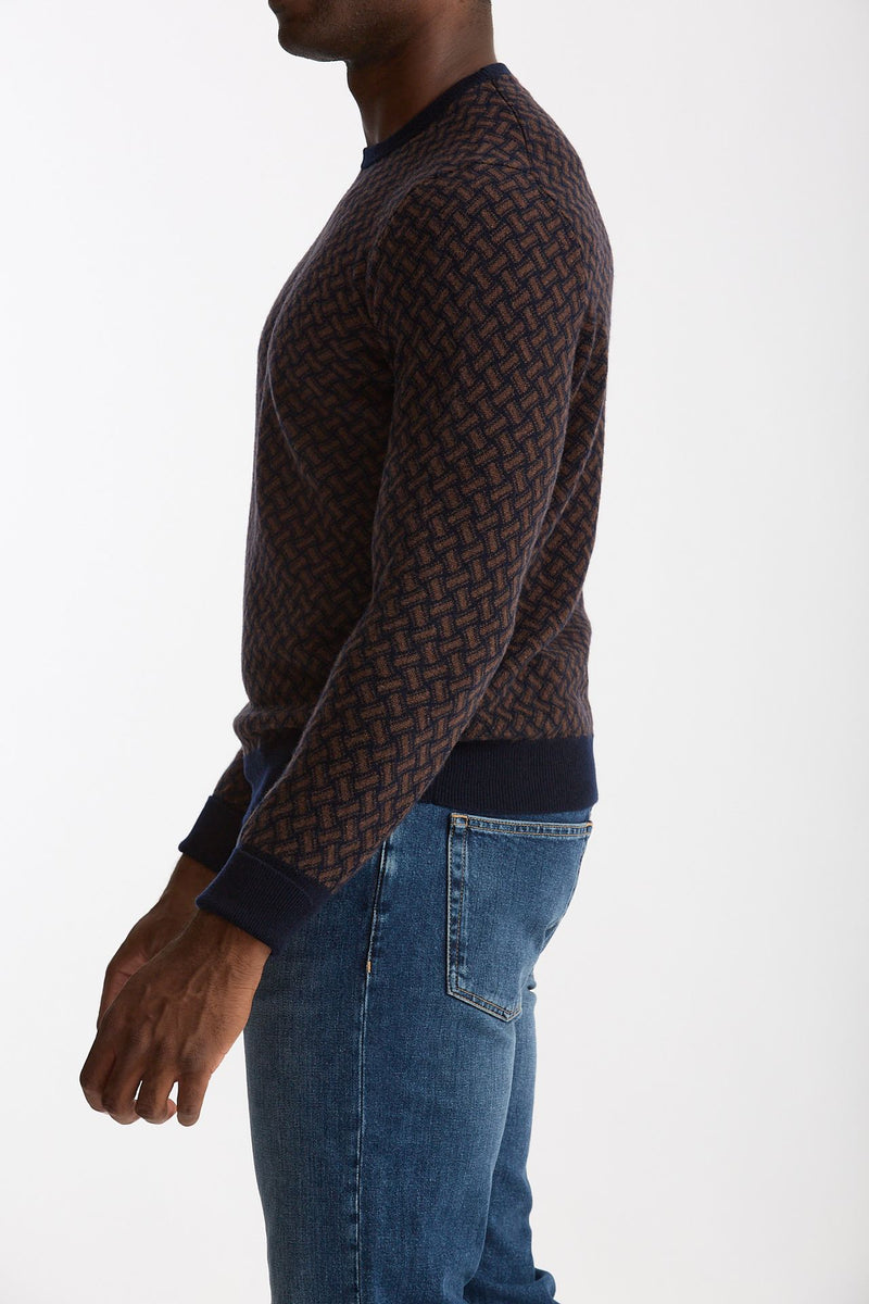 Maglia girocollo in cashmere Fantasia uomo Drumohr - 4