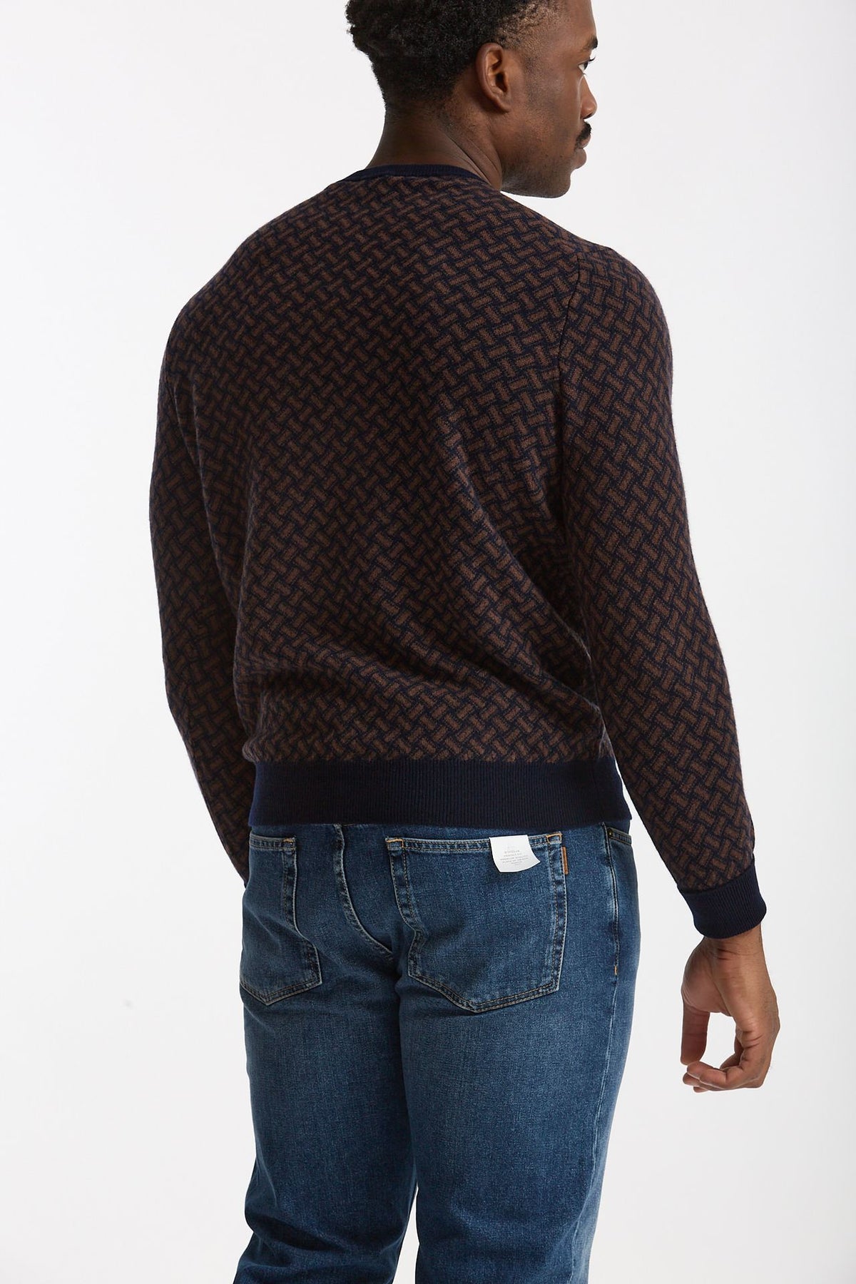 Maglia girocollo in cashmere Fantasia uomo Drumohr - 3