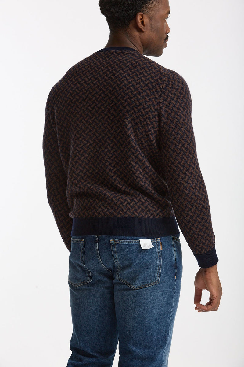 Maglia girocollo in cashmere Fantasia uomo Drumohr - 3