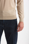 Maglia in lana rasata MODERN sabbia uomo Drumohr - 5