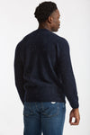 Maglia girocollo in lana e cashmere Tweed blu uomo Drumohr - 1