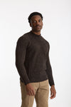 Maglia in lambswool Moulinè marrone e nero uomo Drumohr - 4