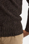 Maglia in lambswool Moulinè marrone e nero uomo Drumohr - 6